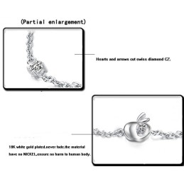 Bracelet En Titane Plaqué Platine Creux Pour Femme, De Réputation Fiable, Avec Strass