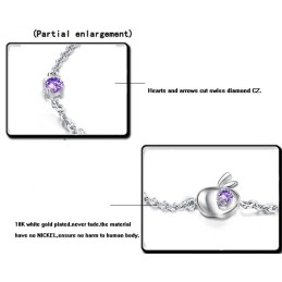 Bracelet En Titane Plaqué Platine Creux Pour Femme, De Réputation Fiable, Avec Strass