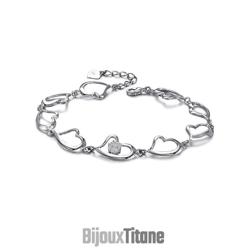 Bracelet En Titane Plaqué Platine Avec Diamant Pour Femme, Qualité Et Quantité Garanties Bracelet En Titane Plaqué Platine Avec Diamant Pour Femme, Qualité Et Quantité Garanties