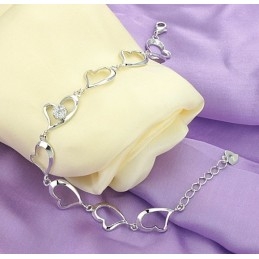 Bracelet En Titane Plaqué Platine Avec Diamant Pour Femme, Qualité Et Quantité Garanties