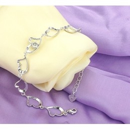 Bracelet En Titane Plaqué Platine Avec Diamant Pour Femme, Qualité Et Quantité Garanties