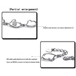 Bracelet En Titane Plaqué Platine Avec Diamant Pour Femme, Qualité Et Quantité Garanties