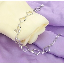 Bracelet En Titane Plaqué Platine Avec Strass Pour Femme, De Renommée Mondiale