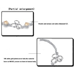 Bracelet En Titane Plaqué Platine Résistant À La Décoloration Pour Femme, Grande Variété
