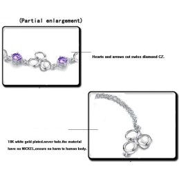 Bracelet En Titane Plaqué Platine Résistant À La Décoloration Pour Femme, Grande Variété