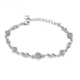 Bracelet En Titane Plaqué Platine Pour Femme, De Réputation Fiable Et Charmant