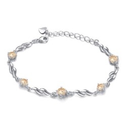 Bracelet En Titane Plaqué Platine Pour Femme, De Réputation Fiable Et Charmant