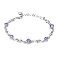 Bracelet En Titane Plaqué Platine Pour Femme, De Réputation Fiable Et Charmant