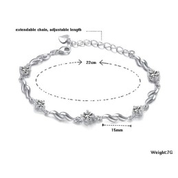 Bracelet En Titane Plaqué Platine Pour Femme, De Réputation Fiable Et Charmant