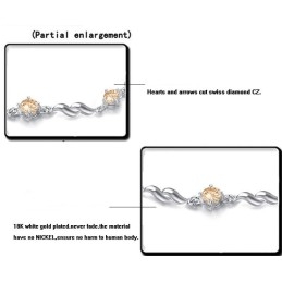 Bracelet En Titane Plaqué Platine Pour Femme, De Réputation Fiable Et Charmant