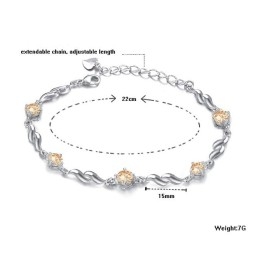 Bracelet En Titane Plaqué Platine Pour Femme, De Réputation Fiable Et Charmant