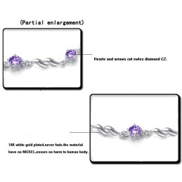 Bracelet En Titane Plaqué Platine Pour Femme, De Réputation Fiable Et Charmant