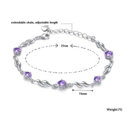 Bracelet En Titane Plaqué Platine Pour Femme, De Réputation Fiable Et Charmant