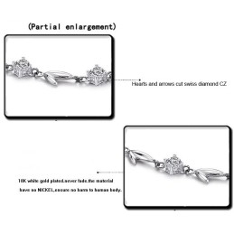 Bracelet En Titane Plaqué En Forme De Feuille Pour Femme Avec Strass, Réputé Pour Sa Qualité Supérieure