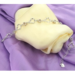 Bracelet En Titane Plaqué Platine Avec Diamants Pour Femme, La Reine De La Qualité