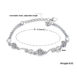 Bracelet En Titane Plaqué Pour Femme, De Qualité Stable, Avec Strass