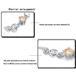 Bracelet En Titane Plaqué Pour Femme, De Qualité Stable, Avec Strass