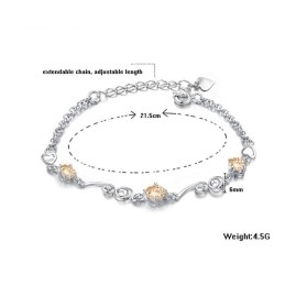 Bracelet En Titane Plaqué Pour Femme, De Qualité Stable, Avec Strass