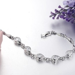 Bracelet En Titane Plaqué Pour Femme De Haute Qualité Avec Diamant