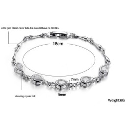 Bracelet En Titane Plaqué Pour Femme De Haute Qualité Avec Diamant