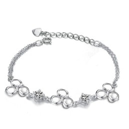 Bracelet En Titane Plaqué Platine Pour Femme Avec Diamant, Qualité Et Quantité Garanties