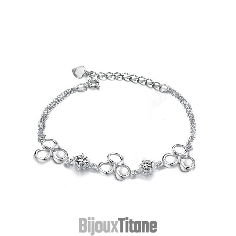 Bracelet En Titane Plaqué Platine Pour Femme Avec Diamant, Qualité Et Quantité Garanties