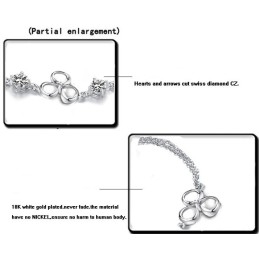 Bracelet En Titane Plaqué Platine Pour Femme Avec Diamant, Qualité Et Quantité Garanties