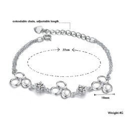 Bracelet En Titane Plaqué Platine Pour Femme Avec Diamant, Qualité Et Quantité Garanties