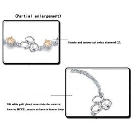Bracelet En Titane Plaqué Platine Pour Femme Avec Diamant, Qualité Et Quantité Garanties