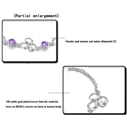 Bracelet En Titane Plaqué Platine Pour Femme Avec Diamant, Qualité Et Quantité Garanties