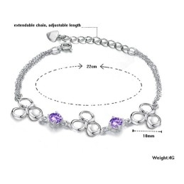 Bracelet En Titane Plaqué Platine Pour Femme Avec Diamant, Qualité Et Quantité Garanties