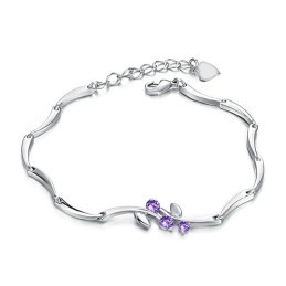 Bracelet En Titane Plaqué Platine Pour Femme, De Renommée Mondiale, Avec Diamant