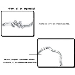 Bracelet En Titane Plaqué Platine Pour Femme, De Renommée Mondiale, Avec Diamant