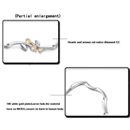 Bracelet En Titane Plaqué Platine Pour Femme, De Renommée Mondiale, Avec Diamant