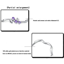 Bracelet En Titane Plaqué Platine Pour Femme, De Renommée Mondiale, Avec Diamant