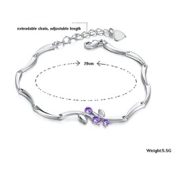 Bracelet En Titane Plaqué Platine Pour Femme, De Renommée Mondiale, Avec Diamant