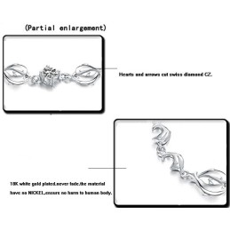 Bracelet En Titane Plaqué Platine En Forme De Dauphin Pour Femme, Durable Et À Usage Intensif, Avec Diamant