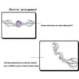 Bracelet En Titane Plaqué Platine En Forme De Dauphin Pour Femme, Durable Et À Usage Intensif, Avec Diamant