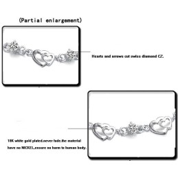 Bracelet En Titane Plaqué Platine Pour Femme, Durable Et À Usage Intensif, Avec Diamant