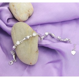 Bracelet En Titane Plaqué Platine Pour Femme Avec Diamant, Qualité Et Quantité Garanties