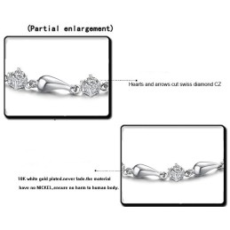 Bracelet En Titane Plaqué Platine Pour Femme Avec Diamant, Qualité Et Quantité Garanties