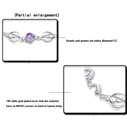 Bracelet En Titane Plaqué Platine En Forme De Dauphin Pour Femme, De Qualité Fiable Et Avec Diamants
