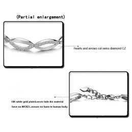 Bracelet En Titane Plaqué Platine Avec Diamant Pour Femme, La Reine De La Qualité
