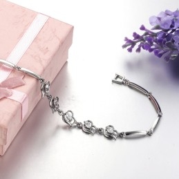Bracelet En Titane Plaqué Platine Pour Femme, Vendu Dans Le Monde Entier