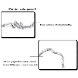 Bracelet En Titane Plaqué Platine Pour Femme Avec Diamant, Qualité Et Quantité Garanties