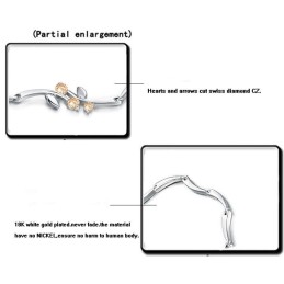 Bracelet En Titane Plaqué Platine Pour Femme Avec Diamant, Qualité Et Quantité Garanties