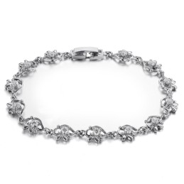 Bracelet En Titane Plaqué Platine Pour Femme De Renommée Mondiale