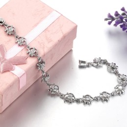 Bracelet En Titane Plaqué Platine Pour Femme De Renommée Mondiale