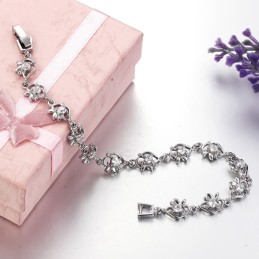 Bracelet En Titane Plaqué Platine Pour Femme De Renommée Mondiale