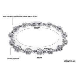 Bracelet En Titane Plaqué Platine Pour Femme De Renommée Mondiale